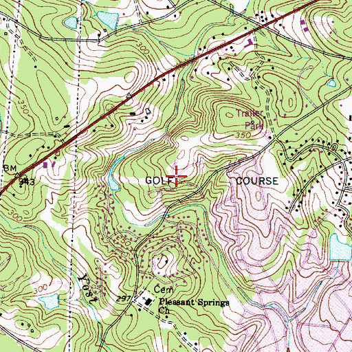 Topographic Map of Coldstream Golf Club, SC