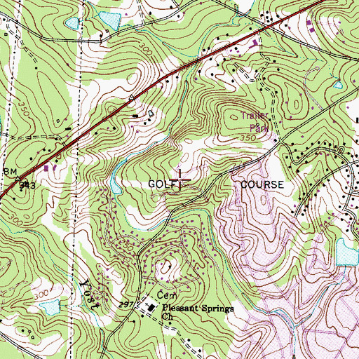 Topographic Map of Coldstream Golf Club, SC