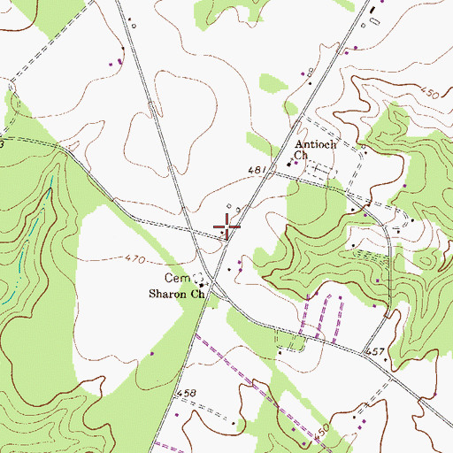 Topographic Map of Crossroad School (historical), SC