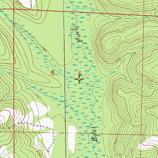 Topographic Map of Panther Creek, AL