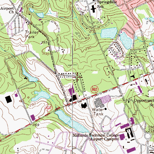 Topographic Map of Fairhill, SC