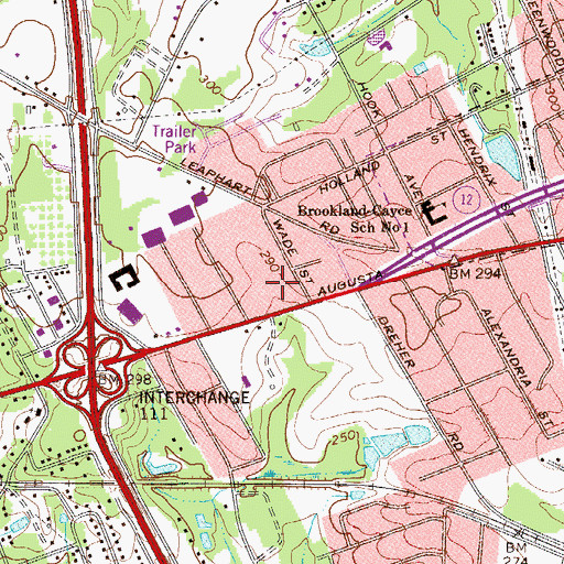 Topographic Map of Danwood Shopping Center, SC