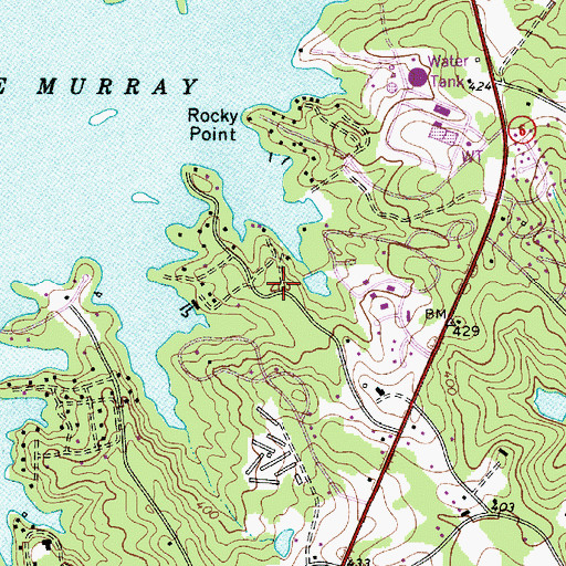 Topographic Map of East Shore, SC