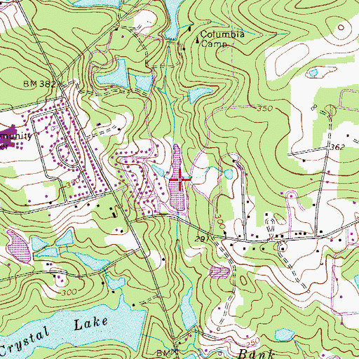 Topographic Map of Eden Pond, SC