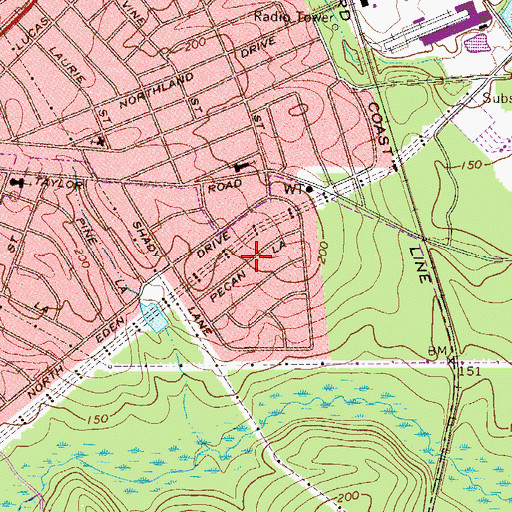Topographic Map of Edenwood, SC