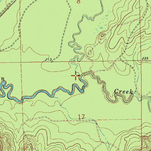 Topographic Map of Panther Creek, AL