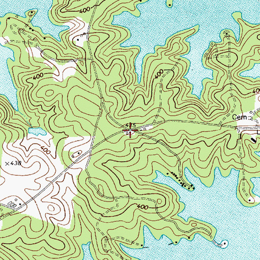 Topographic Map of Ella, SC