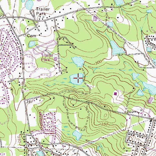 Topographic Map of Fisher Pond, SC