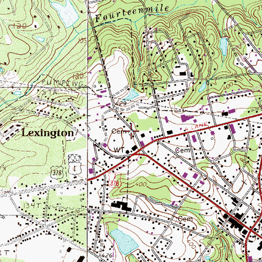 Topographic Map of George Gross Cemetery, SC