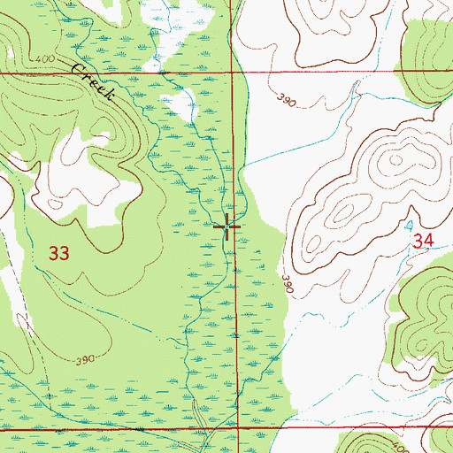 Topographic Map of Panther Creek, AL