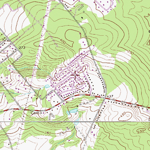 Topographic Map of Glenn Village, SC