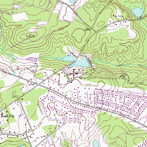 Topographic Map of Hamlet South, SC