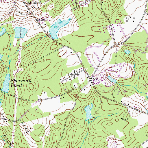 Topographic Map of Hamlet West, SC