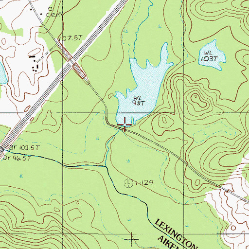 Topographic Map of Hammonds Mill (historical), SC