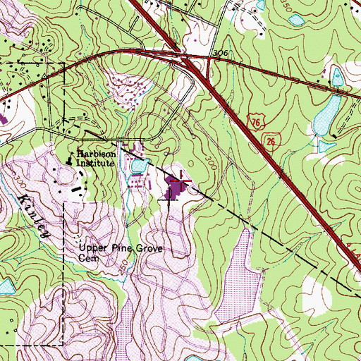 Topographic Map of Harbison West Elementary School, SC