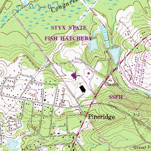 Topographic Map of Herbert A Wood Elementary School, SC
