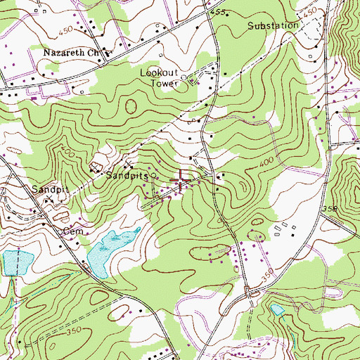 Topographic Map of Hillside, SC