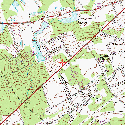 Topographic Map of Hilltop Shopping Center, SC