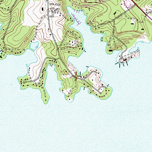 Topographic Map of Hollywood Point, SC