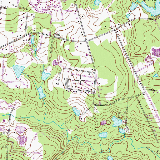 Topographic Map of Honeywood, SC
