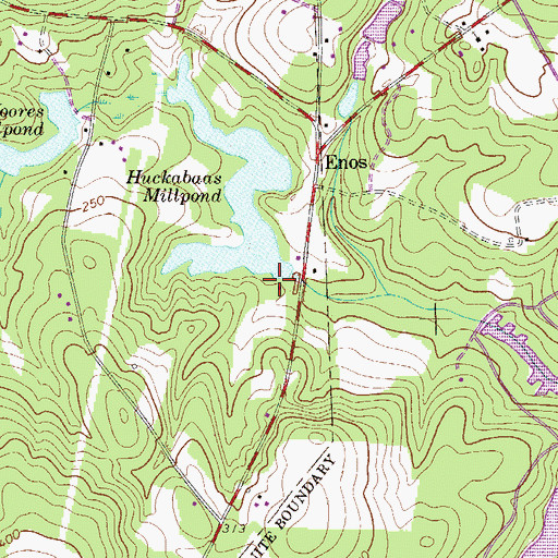 Topographic Map of Huckabaas Mill (historical), SC