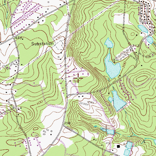Topographic Map of Indian Pines, SC