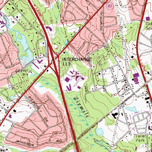Topographic Map of Interstate Industrial Park, SC