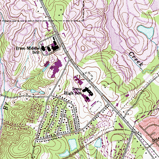 Topographic Map of Irmo-Chapin Career Education Center, SC