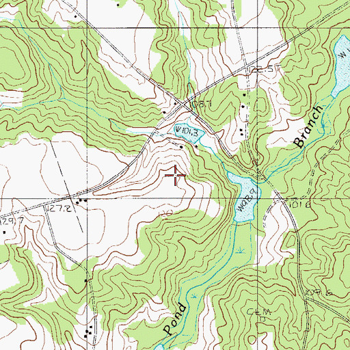 Topographic Map of Jeffcoat - Chaney Cemetery, SC