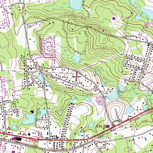 Topographic Map of Kings Grant, SC