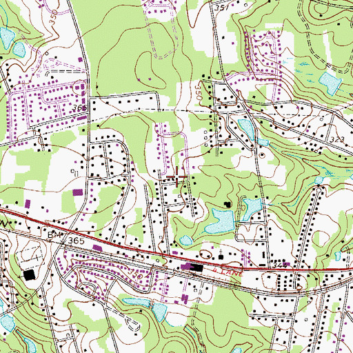 Topographic Map of Lakeview Terrace, SC