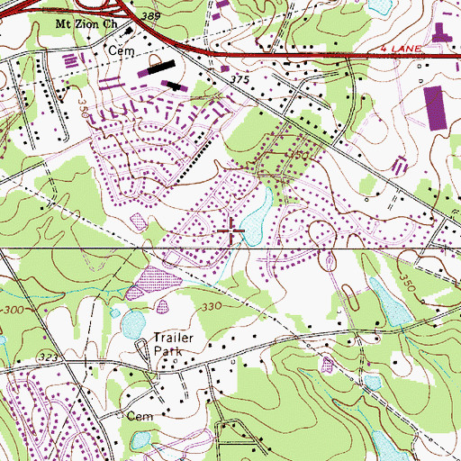 Topographic Map of Laurel Meadows, SC