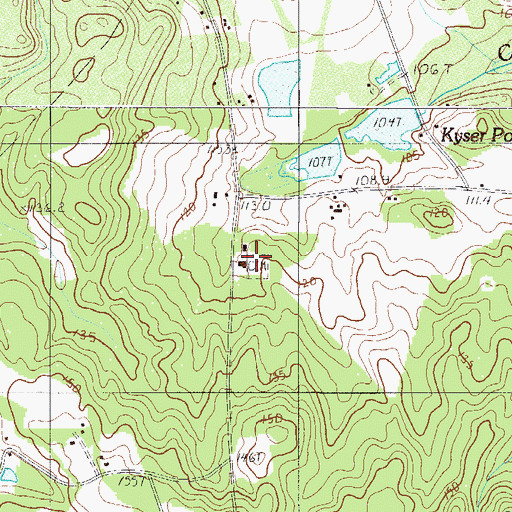 Topographic Map of Boiling Springs Cemetery, SC
