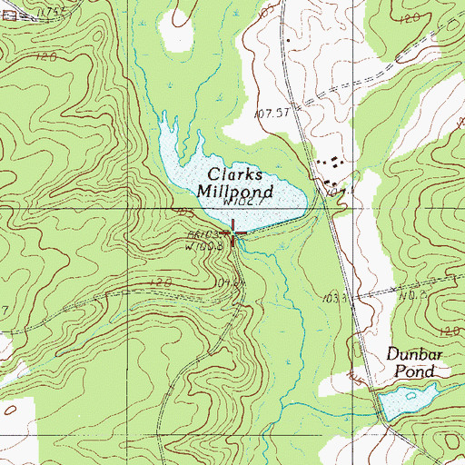Topographic Map of Clarks Mill (historical), SC