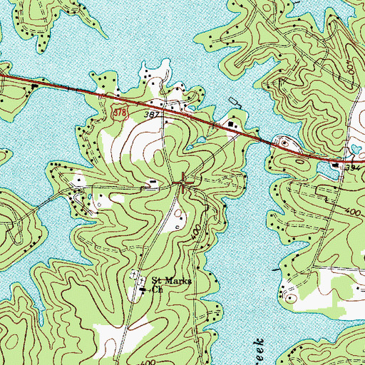 Topographic Map of Lazy Day Acres, SC