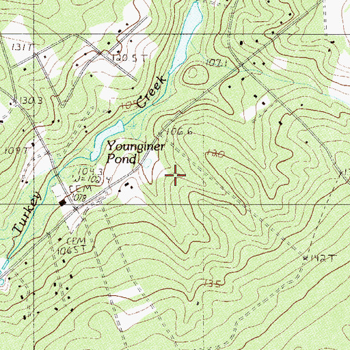 Topographic Map of Lexington County, SC