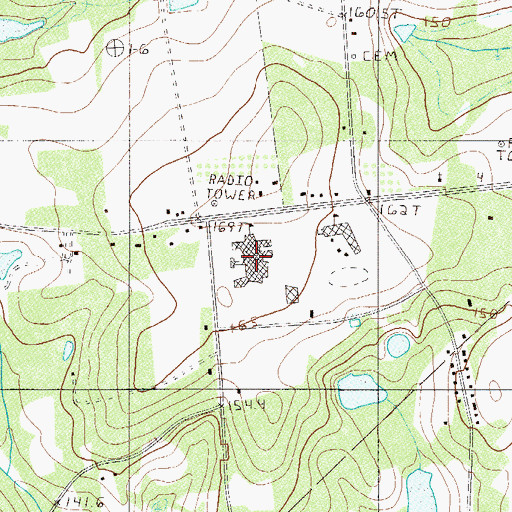 Topographic Map of Lexington High School, SC