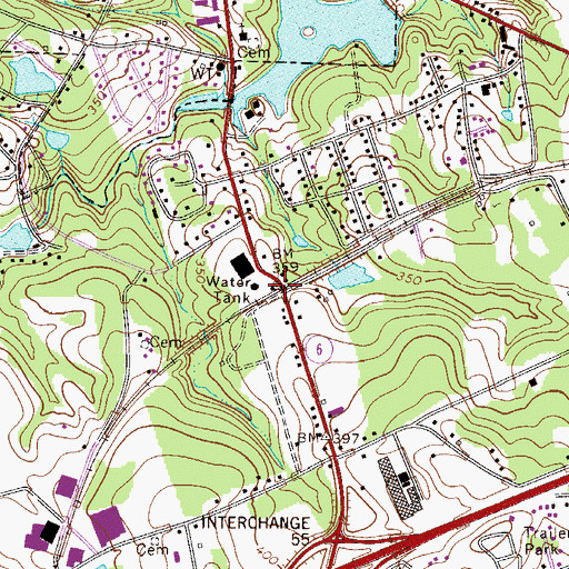 Topographic Map of Lexington Station (historical), SC