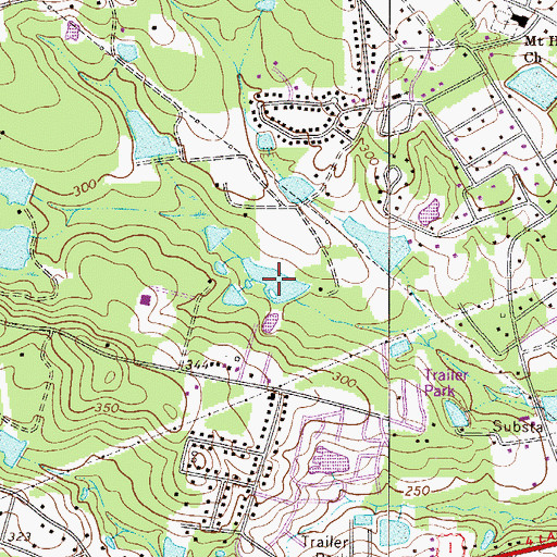 Topographic Map of Martin Pond, SC