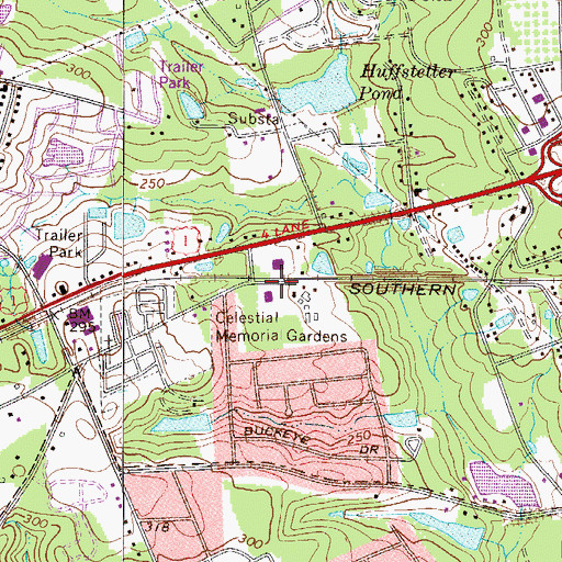 Topographic Map of Mount Tabor Church (historical), SC