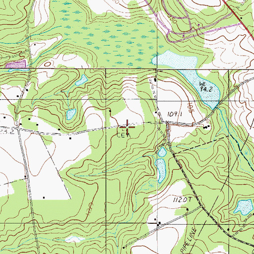 Topographic Map of Neese Cemetery, SC