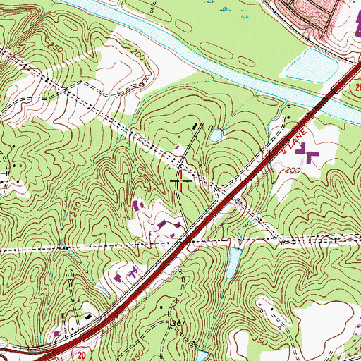 Topographic Map of Oak Creek, SC