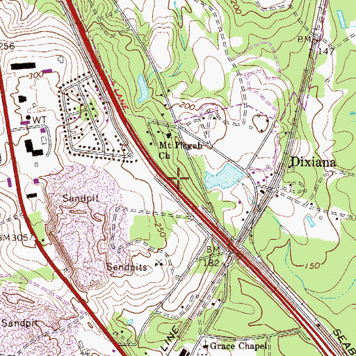 Topographic Map of Oakdale School (historical), SC