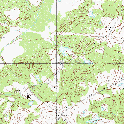 Topographic Map of Old Salem Cemetery, SC