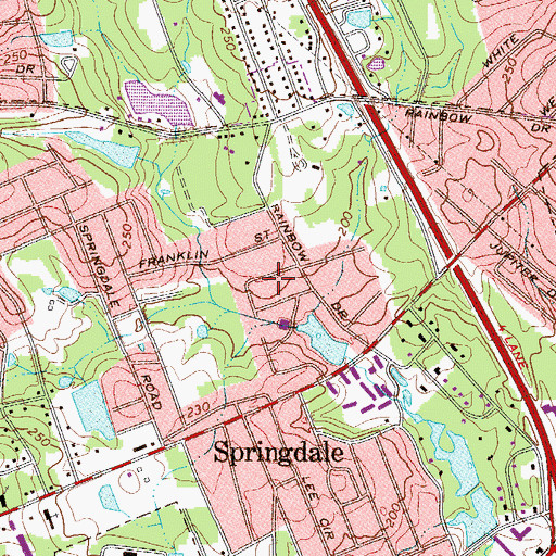 Topographic Map of Parkway Place, SC