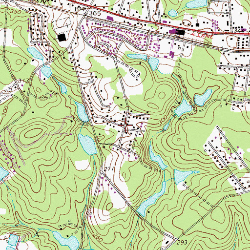 Topographic Map of Parkwood, SC