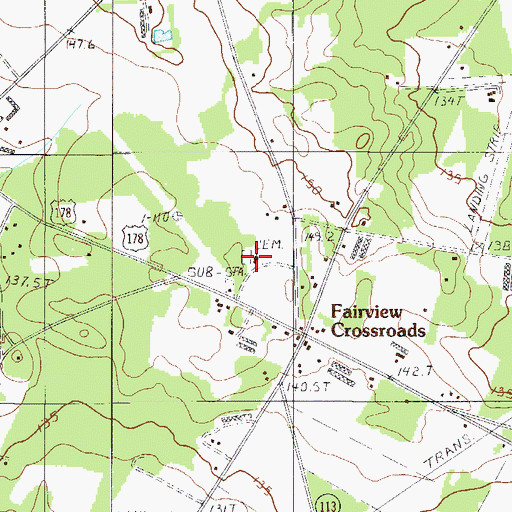 Topographic Map of Pauline Church, SC