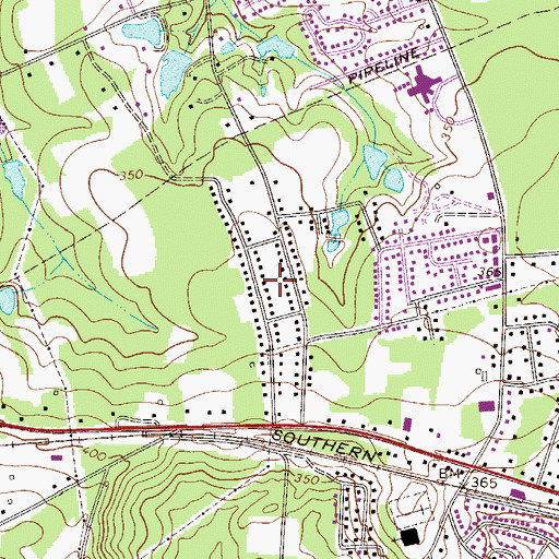 Topographic Map of Peachtree Acres, SC