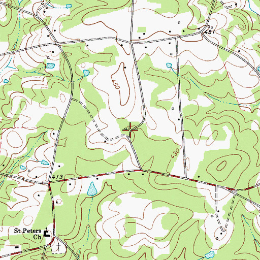 Topographic Map of Piney Woods School (historical), SC