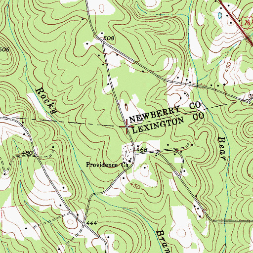 Topographic Map of Providence School (historical), SC